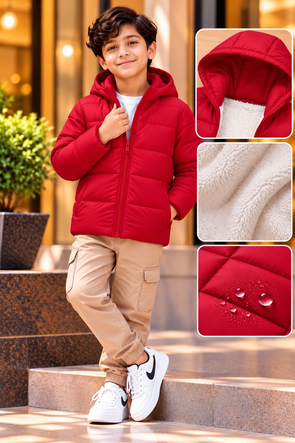 Kids Sherpa Padded Jacket for Boys & Girls | Solve Store BD