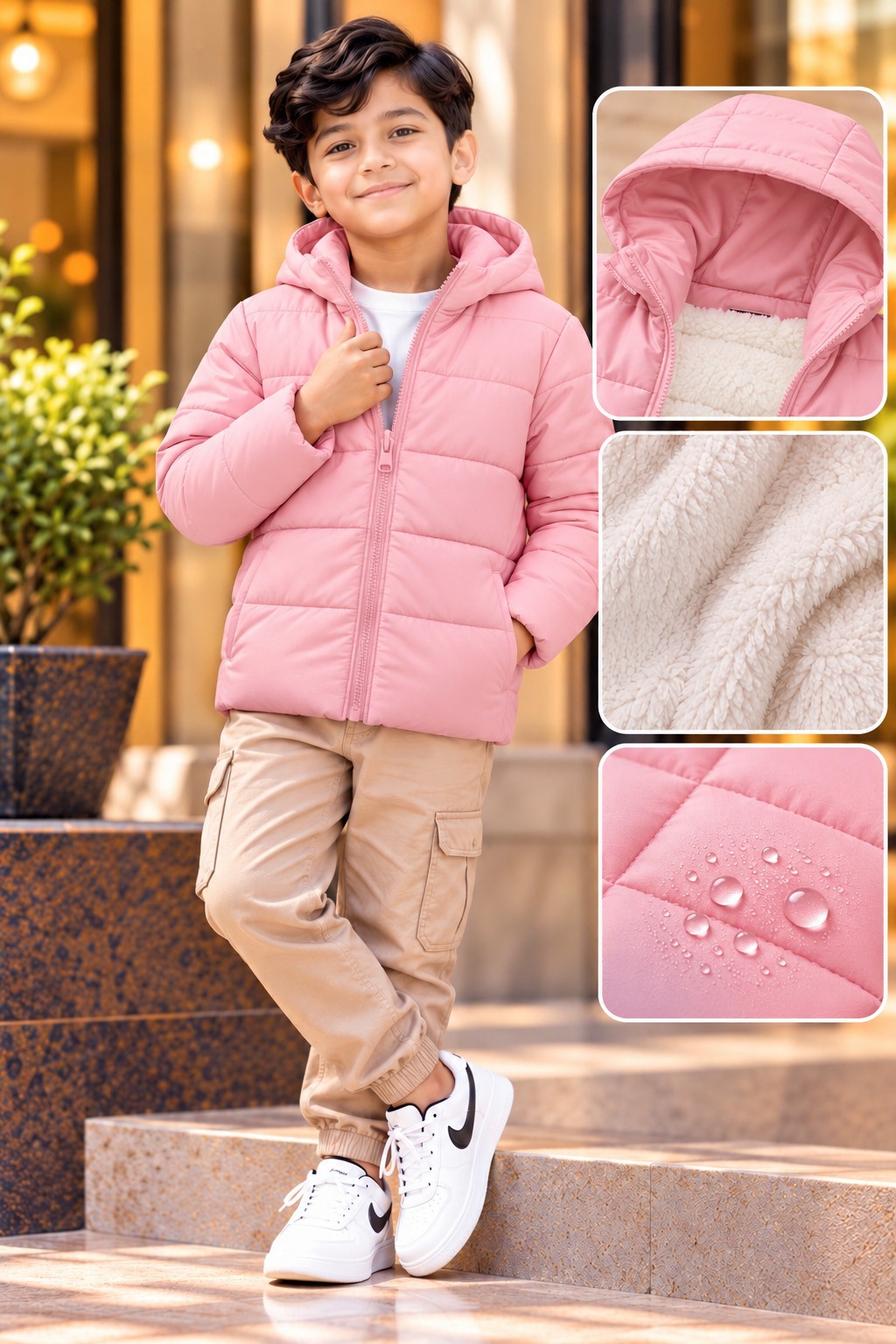 Kids Sherpa Padded Jacket for Boys & Girls | Solve Store BD