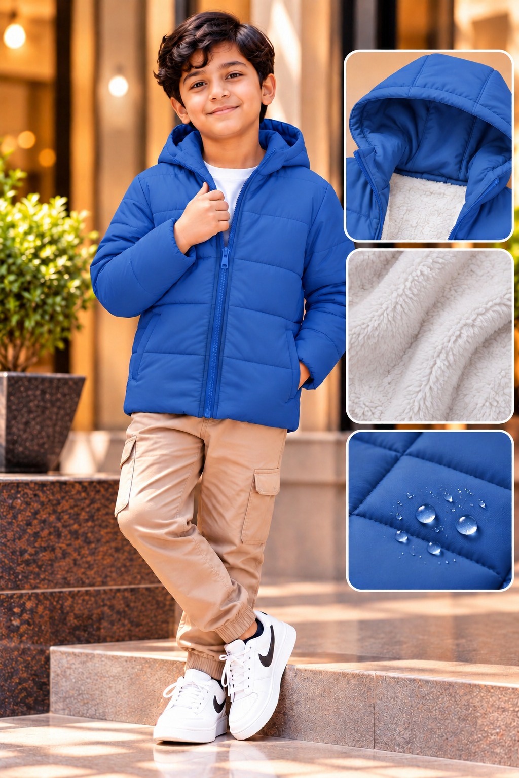 Kids Sherpa Padded Jacket for Boys & Girls | Solve Store BD